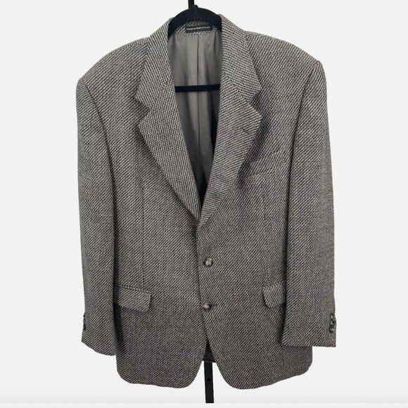 Vintage Moore's Union Made Wool Houndstooth Blazer Made in Canada - 44R - Picture 1 of 14